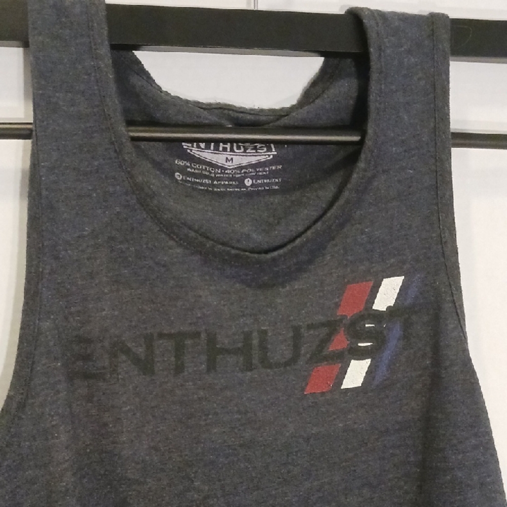 Enthuzst Graphic Dark Gray Tank Top Men's M